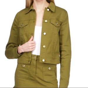 Michael Kors Green Jean Jacket Large